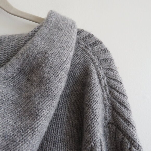 Gray Ribbed Women's Sweater - Picture 13 of 16